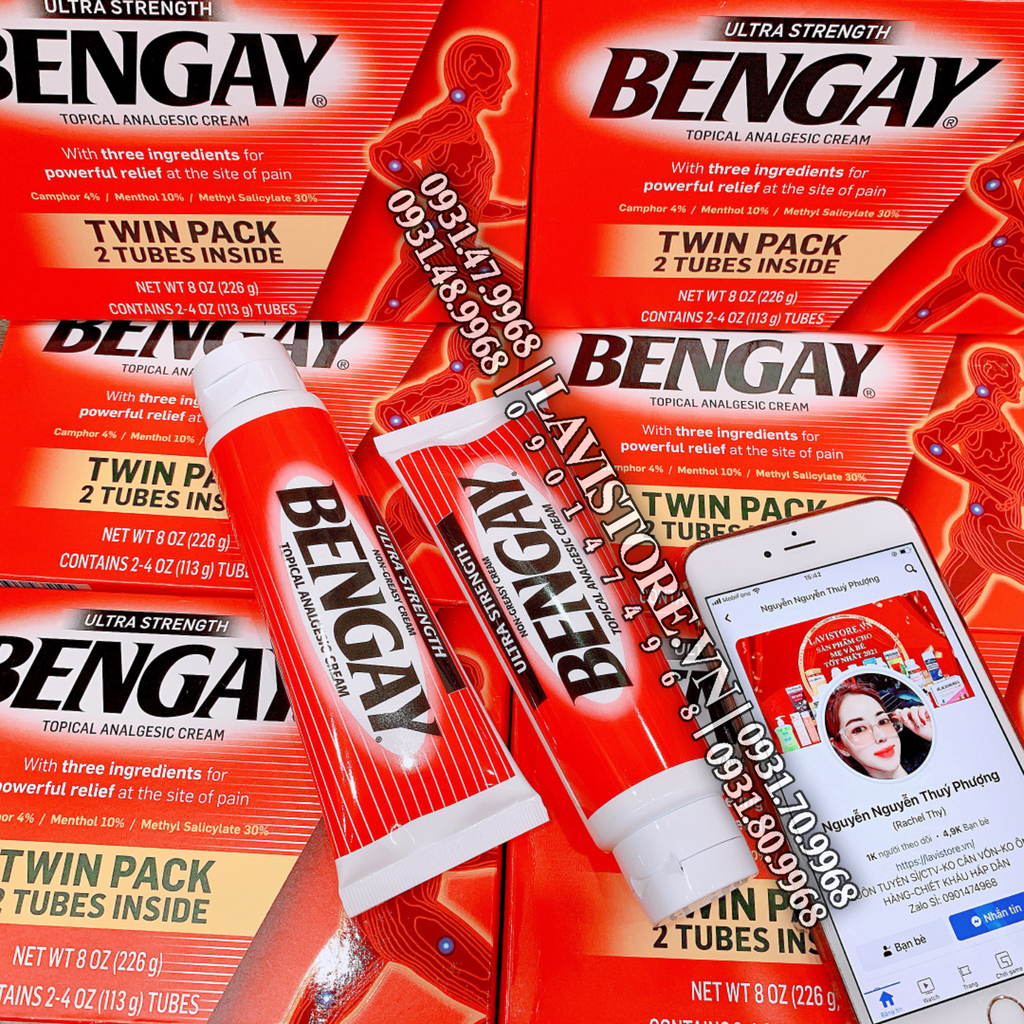(09/2025) Kem xoa bóp giảm đau BENGAY 113g*2 tuýp