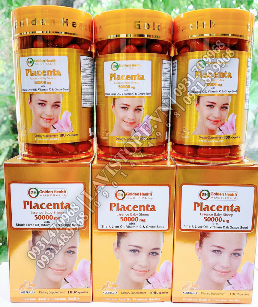 (02/2026) Nhau thai cừu Golden Health Placenta 50000mg 100v