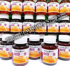 KIDS CHEWABLE ZINC + VITAMINC HEALTHY CARE 60V