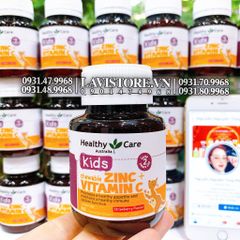 KIDS CHEWABLE ZINC + VITAMINC HEALTHY CARE 60V