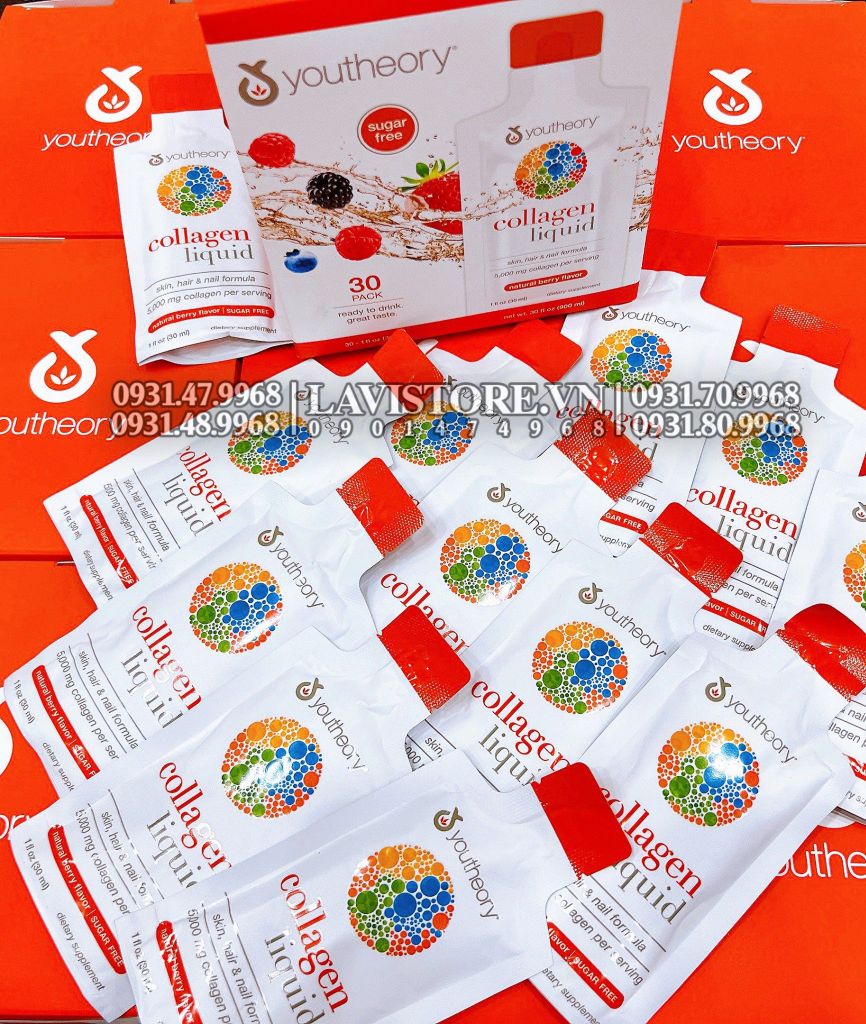 (11/2024) Nước uống Youtheory Collagen Liquid 30 gói