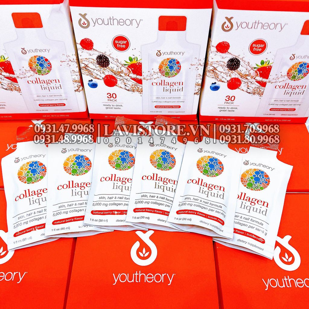 (11/2024) Nước uống Youtheory Collagen Liquid 30 gói