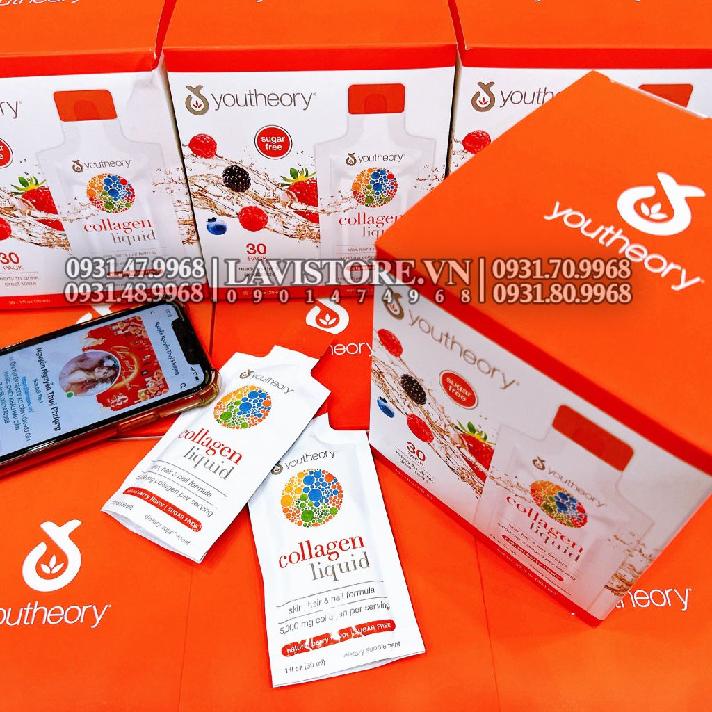 (11/2024) Nước uống Youtheory Collagen Liquid 30 gói