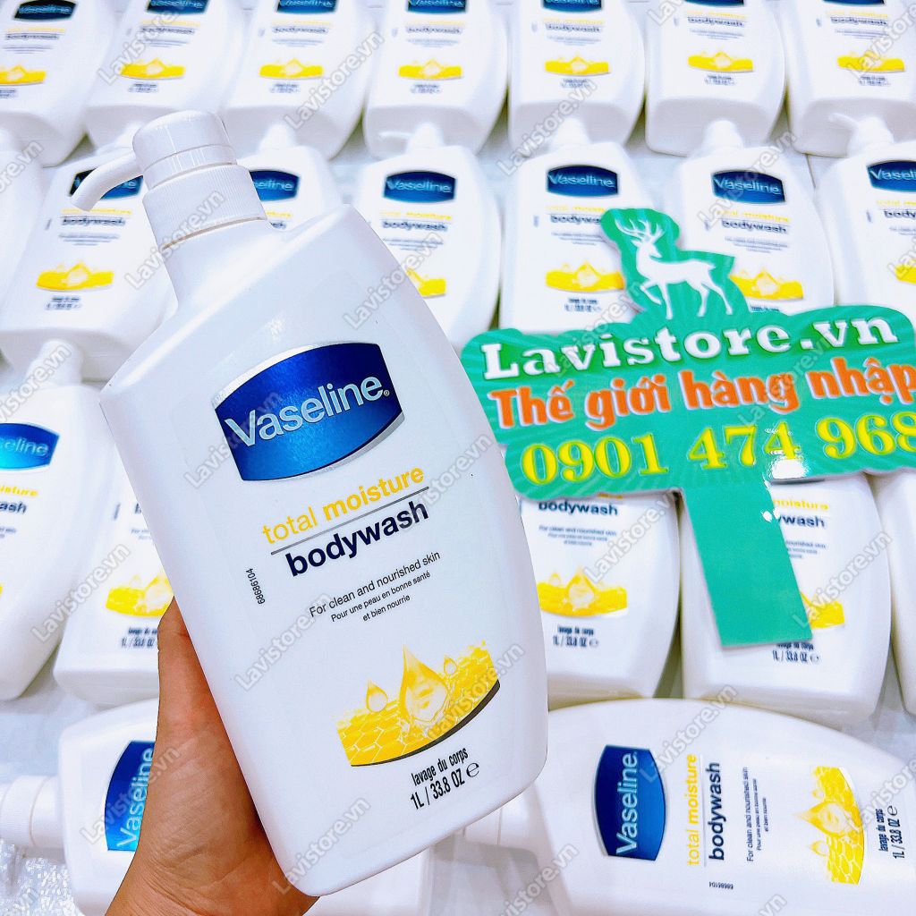 (11/2026) Sữa tắm dưỡng ẩm VASELINE BODY WASH 1 lít