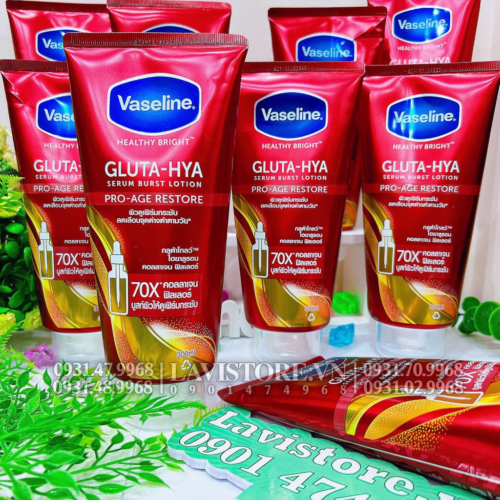 (11/2024) Dưỡng thể Vaseline Gluta-HYA 10X 300ml - MÀU VÀNG (Ban ngày)