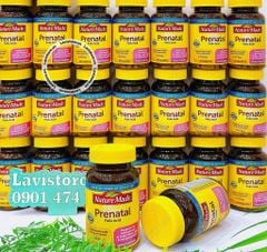 (08/2025) Bầu Mỹ Prenatal Folic Acid DHA Nature Made 150v