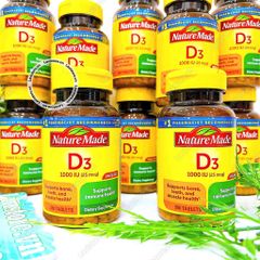 (10/2025) Viên uống bổ sung Vitamin D3 Nature Made D3 1000 IU 300v