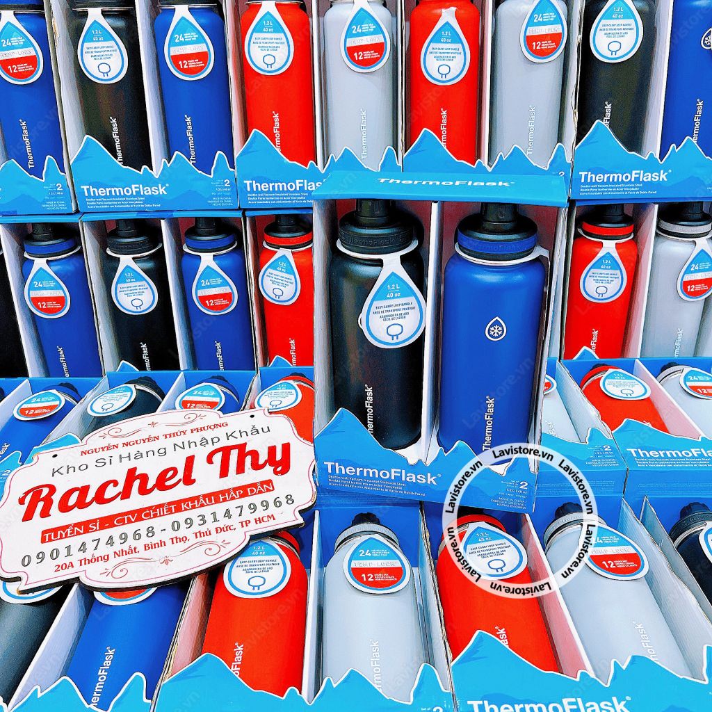 Set bình giữ nhiệt Thermo Flask 1.2lit*2 - MÀU ĐỎ | MÀU XÁM