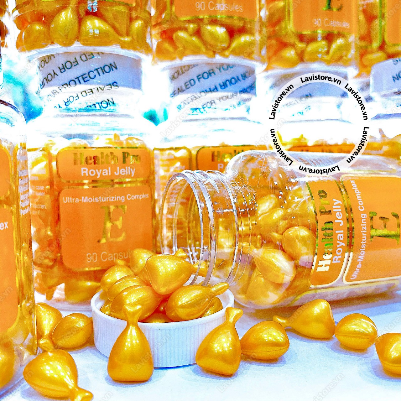 Viên dưỡng da Vitamin E Health Pro Royal Jelly 90v