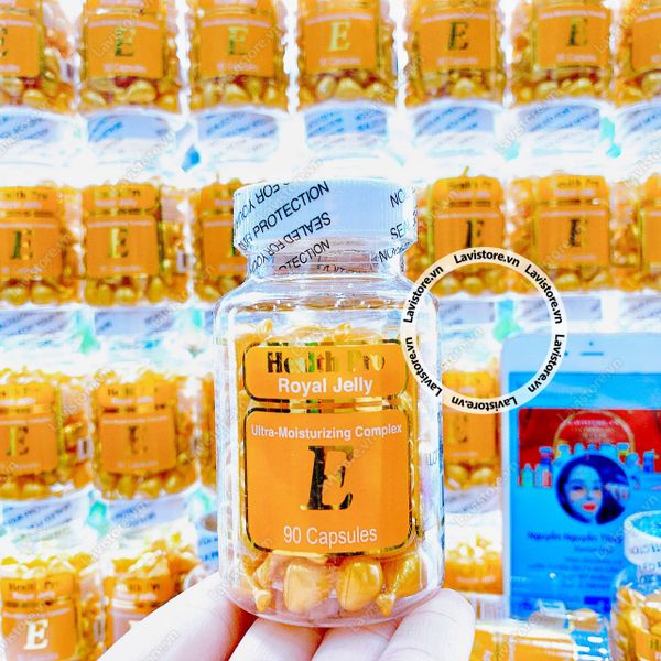 Viên dưỡng da Vitamin E Health Pro Royal Jelly 90v