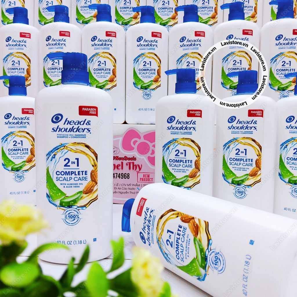 (08-10/2024) Dầu gội trị gàu Head & Shoulder 2in1 - Hạnh nhân|Nha đam 1.18L