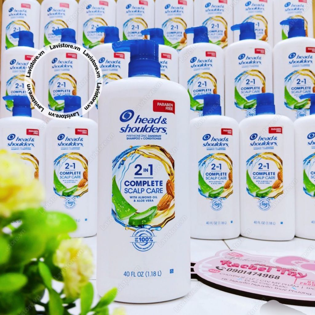 (08-10/2024) Dầu gội trị gàu Head & Shoulder 2in1 - Hạnh nhân|Nha đam 1.18L