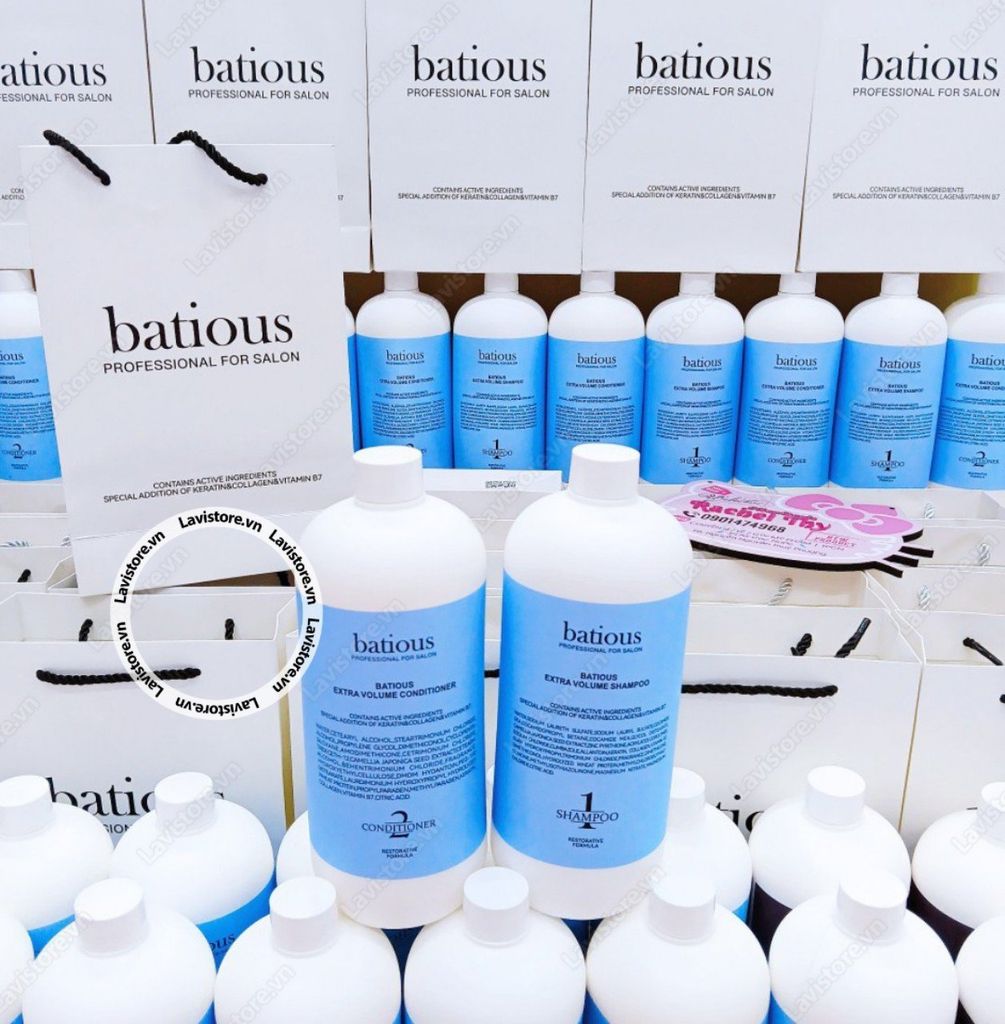 (08/2026) Dầu gội xả BATIOUS 960ml×2 - Màu Xanh ( kiềm dầu)