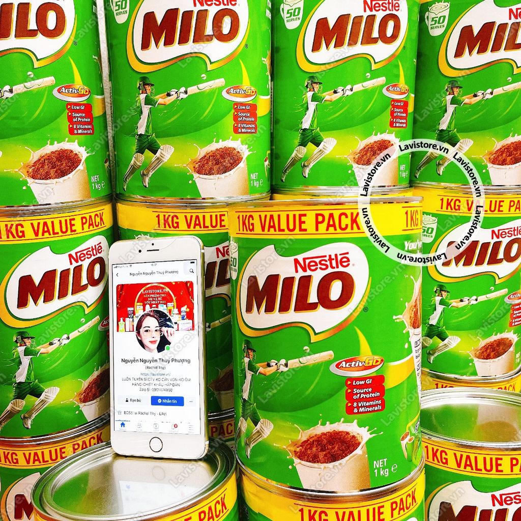 (10/2024) Bột Milo Úc 1kg hộp thiếc