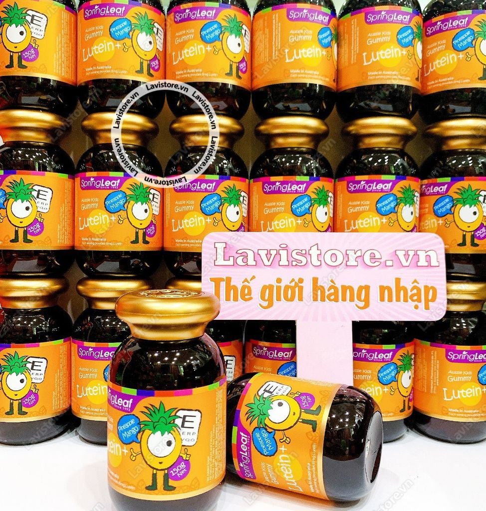 (09/2025) MẪU MỚI-Bổ mắt cho bé Gummy Lutein Spring Leaf 80 viên