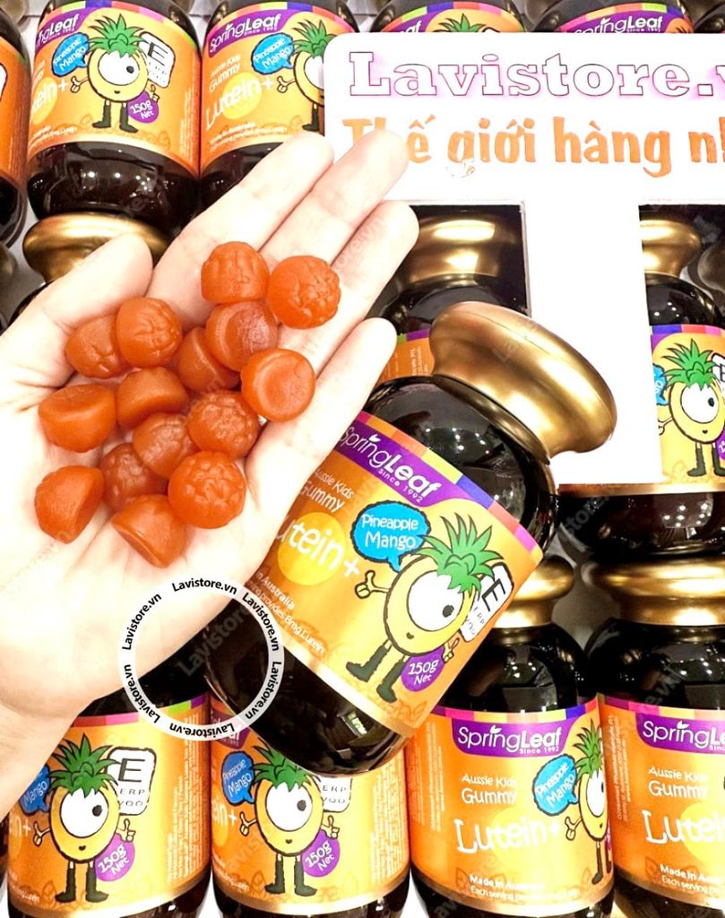 (09/2025) MẪU MỚI-Bổ mắt cho bé Gummy Lutein Spring Leaf 80 viên