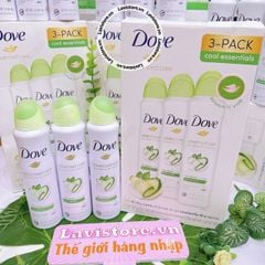 (10/2024) Chai xịt khử mùi Dove Advanced Care Cool Essentials Dry Spray 107g - HƯƠNG DƯA LEO