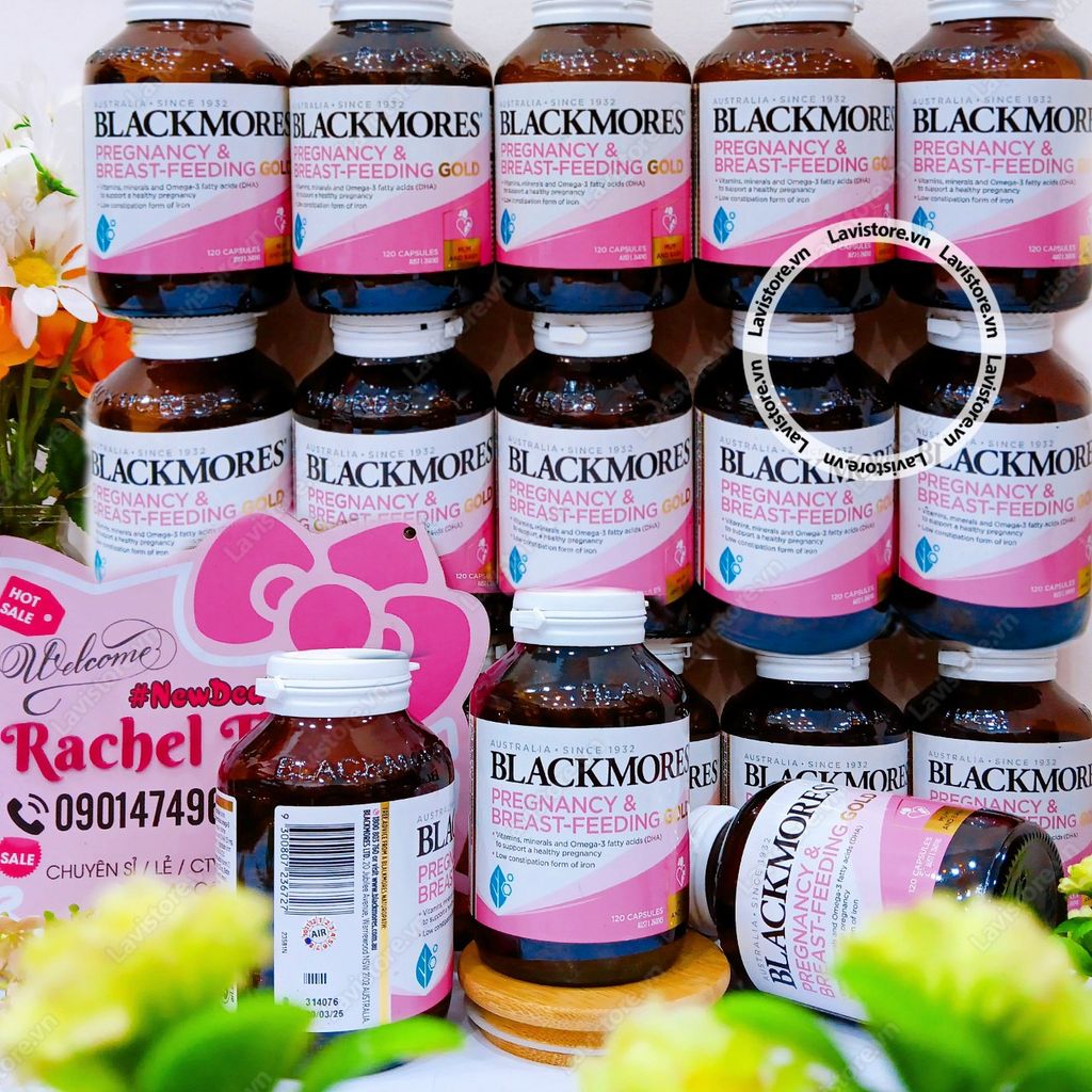 (04-07/2025) Bổ bầu Blackmores Pregnancy & Breast Feeding Gold 120v