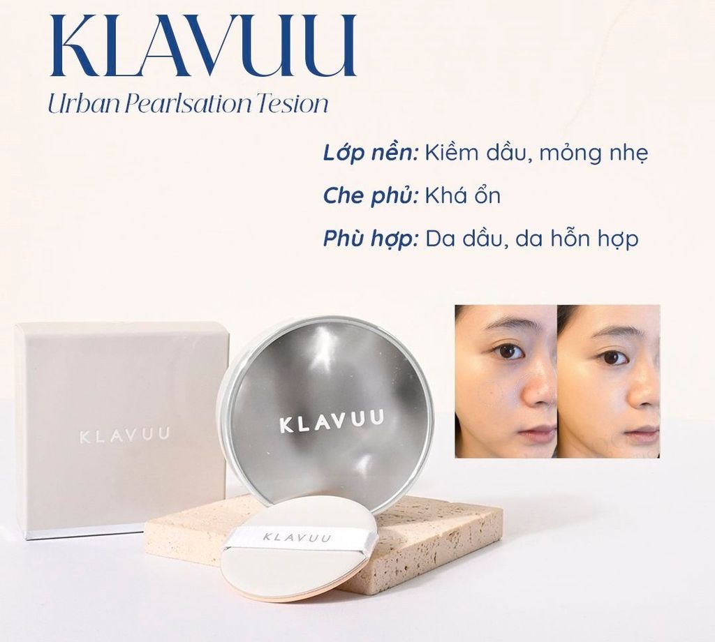 (01/2026) Cushion Klavuu da thiên dầu tone 21 - MÀU XÁM