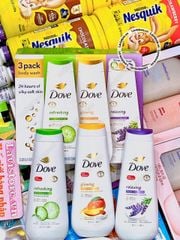 (04/2026) Set sữa tắm DOVE 3 màu XANH-VÀNG-TÍM 680ml (Refreshing/Glowing/Relaxing)