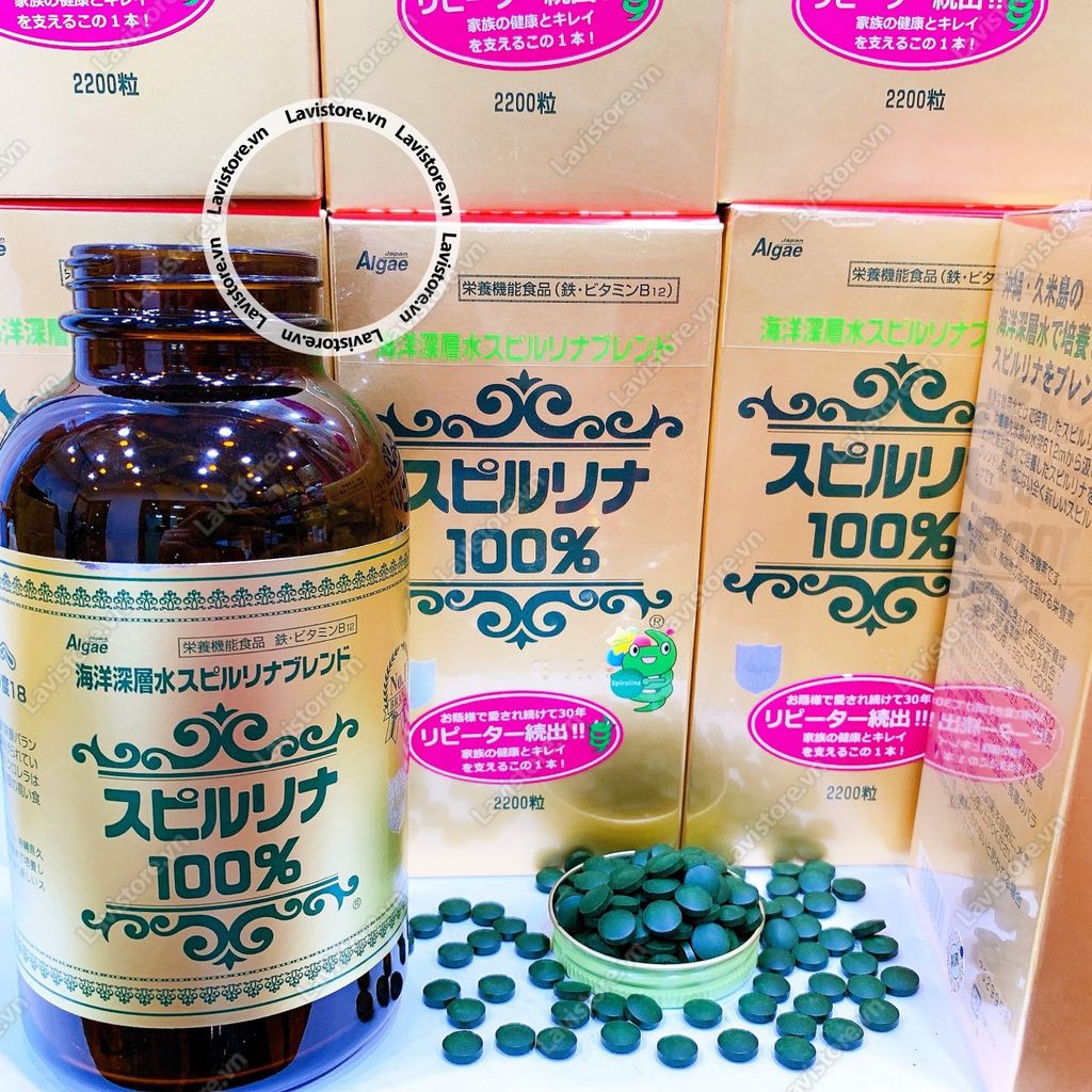 (07/2026) Tảo xoắn Nhật Spirulina 2200 viên