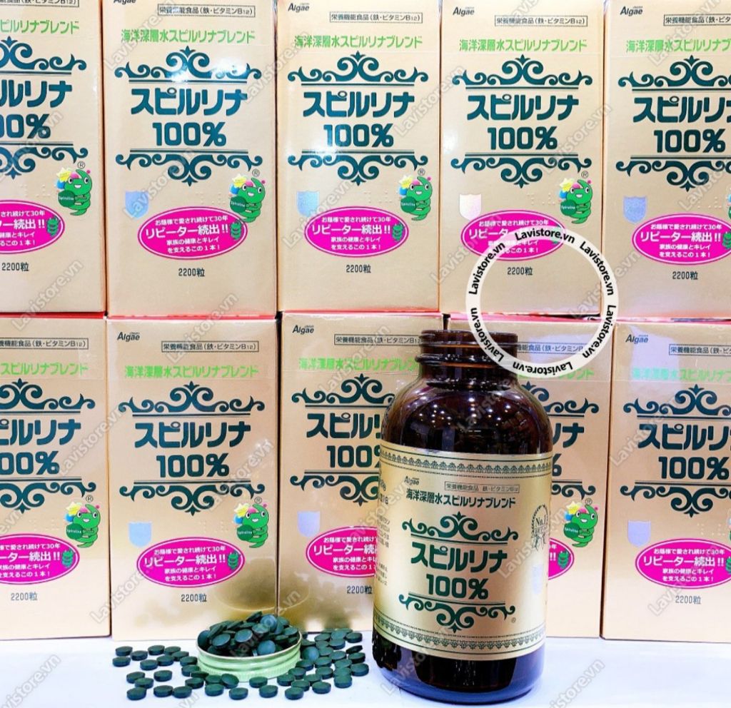 (07/2026) Tảo xoắn Nhật Spirulina 2200 viên