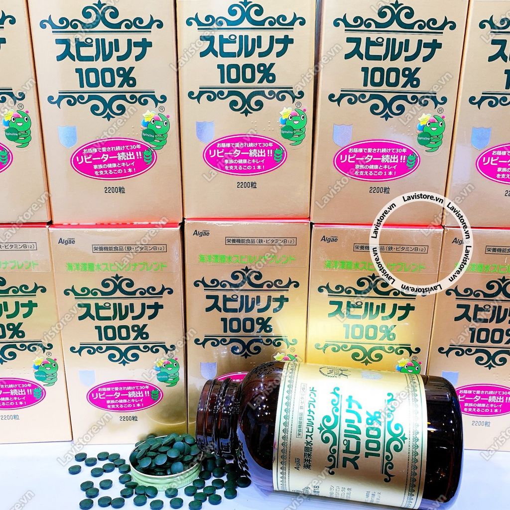 (07/2026) Tảo xoắn Nhật Spirulina 2200 viên