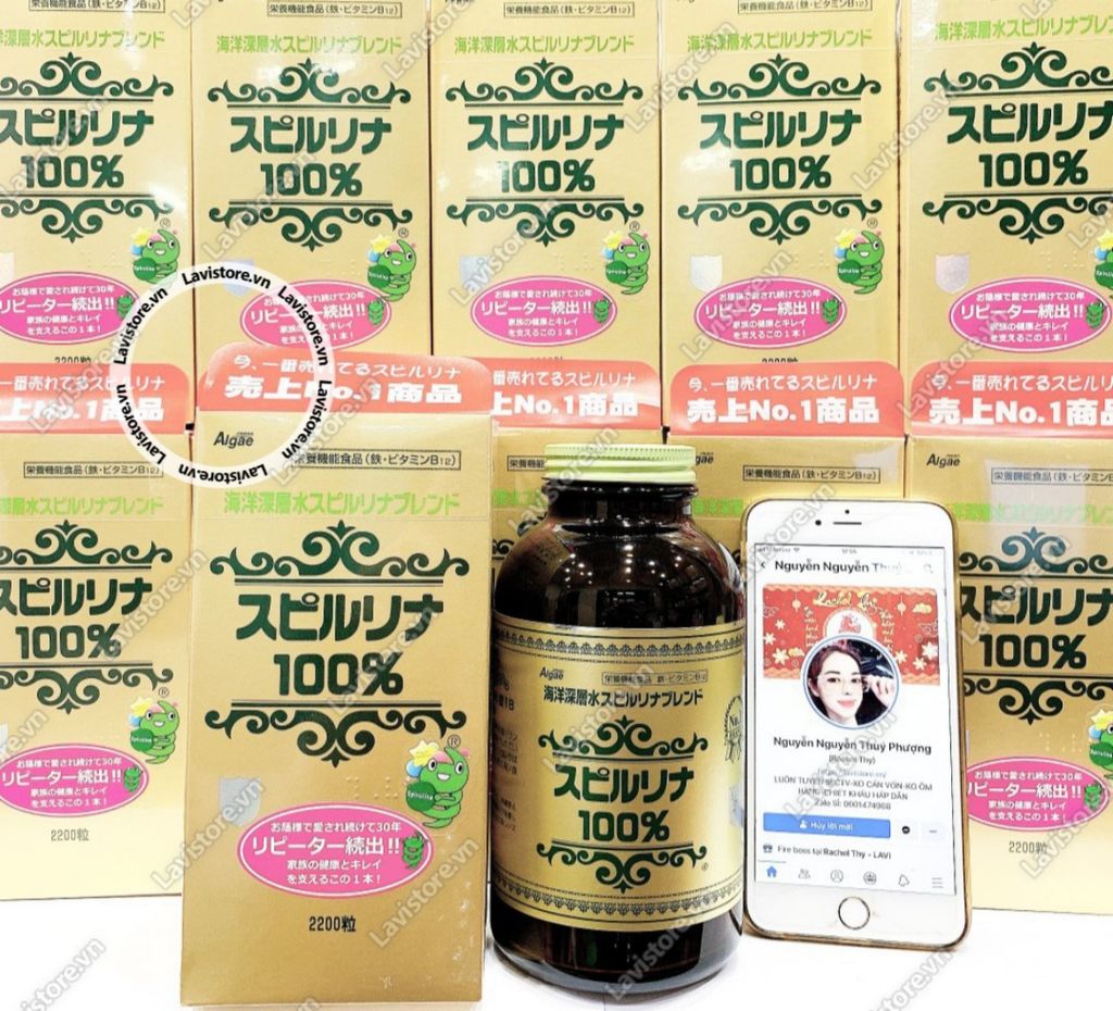 (07/2026) Tảo xoắn Nhật Spirulina 2200 viên