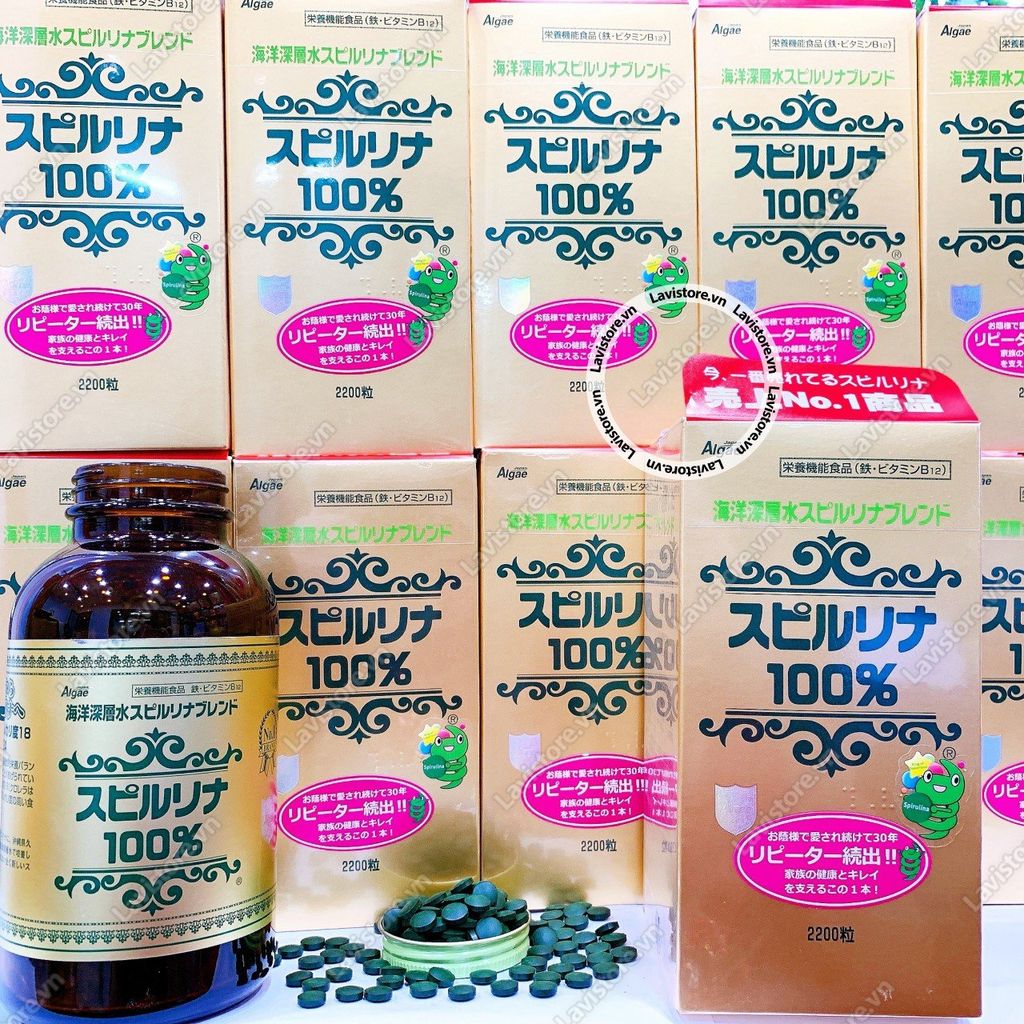 (07/2026) Tảo xoắn Nhật Spirulina 2200 viên