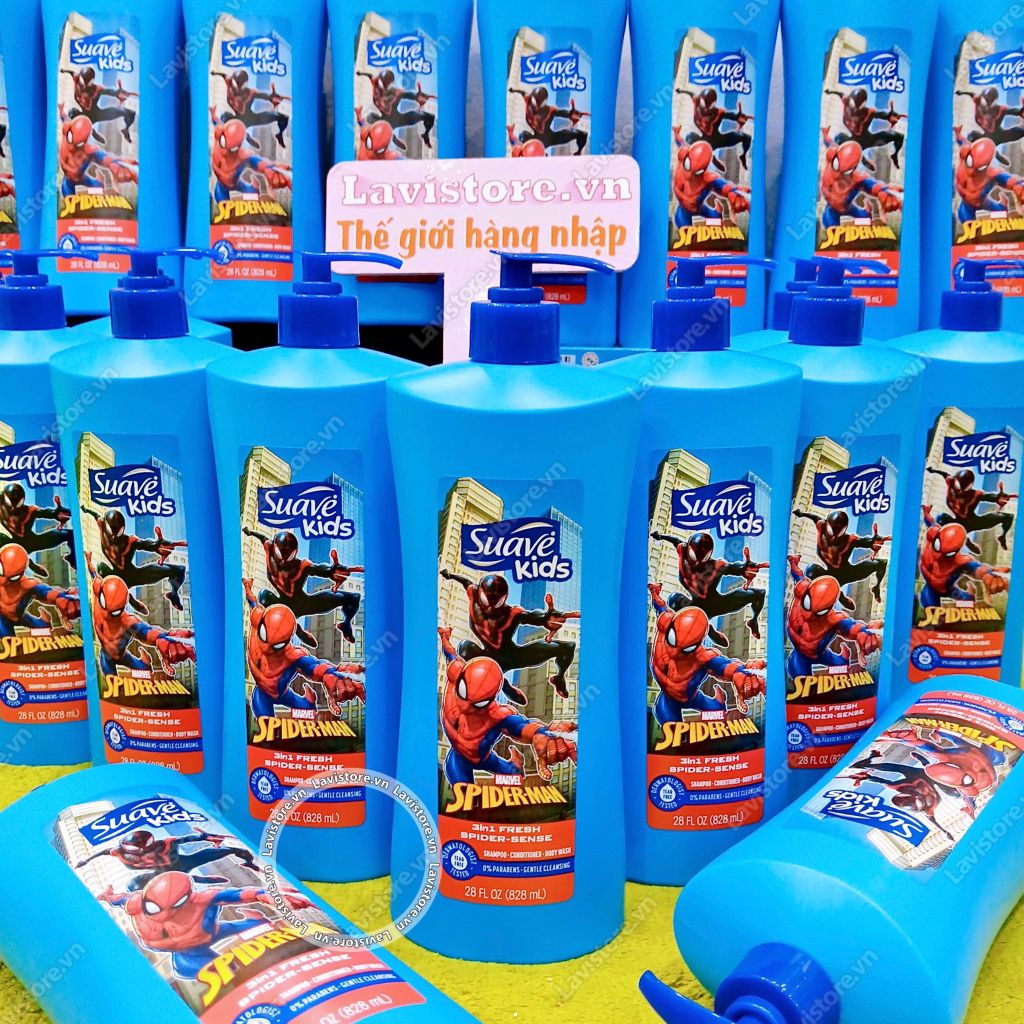 (08/2026) Sữa tắm 3in1 Suave Kids 828ml Spongebob Squa