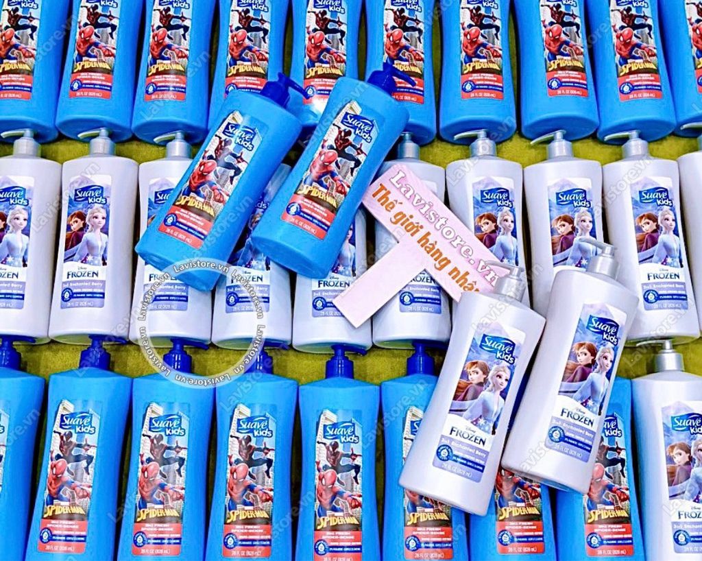 (08/2026) Sữa tắm 3in1 Suave Kids 828ml Spongebob Squa