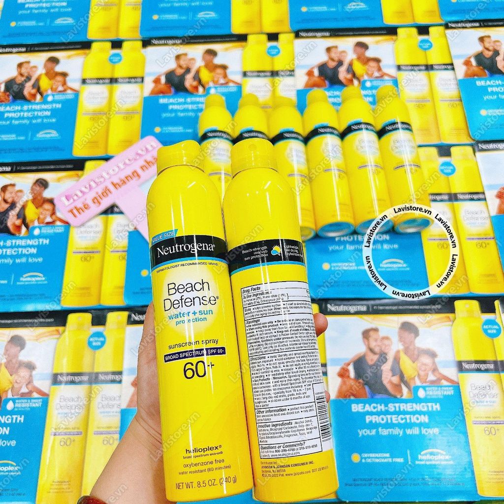 (10/2025) Xịt chống nắng Neutrogena Beach Defense SPF 60+ 240g
