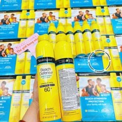 (10/2025) Xịt chống nắng Neutrogena Beach Defense SPF 60+ 240g