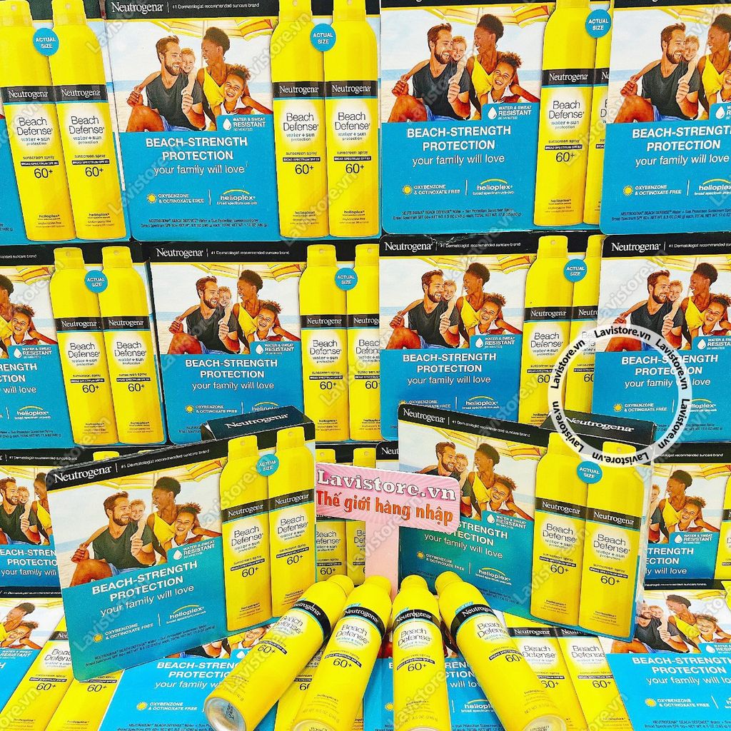 (10/2025) Xịt chống nắng Neutrogena Beach Defense SPF 60+ 240g