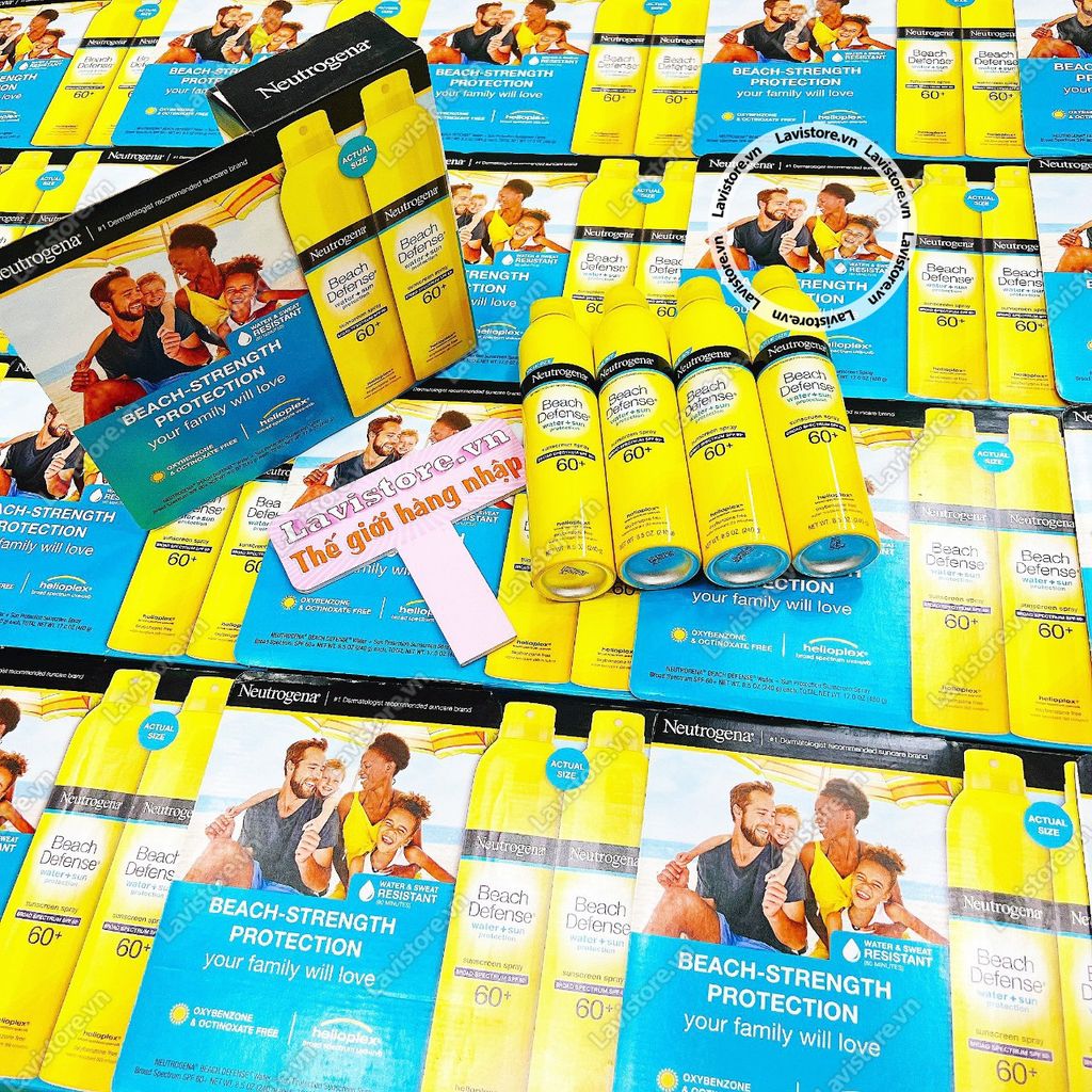 (10/2025) Xịt chống nắng Neutrogena Beach Defense SPF 60+ 240g
