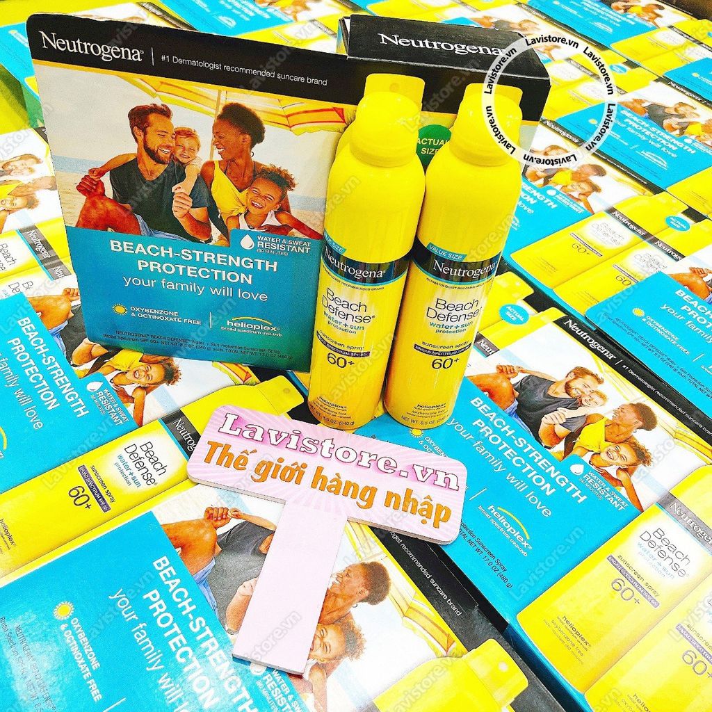 (10/2025) Xịt chống nắng Neutrogena Beach Defense SPF 60+ 240g