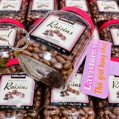 (7/2024) Socola bọc nho khô Raisins Kirkland 1.5kg