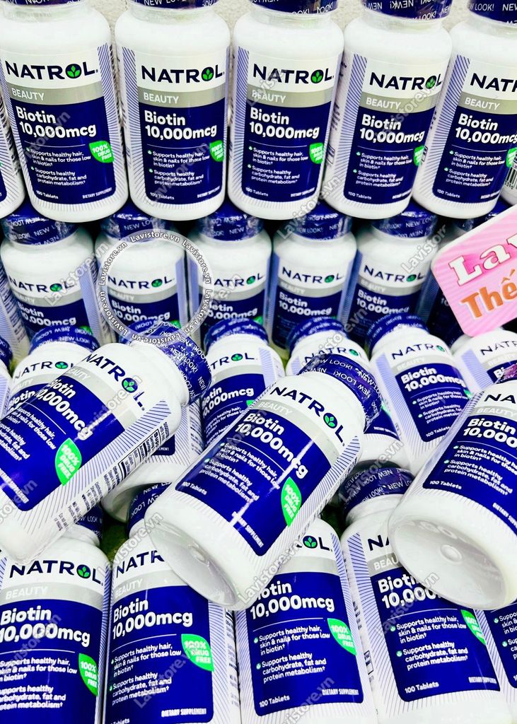 (07/2025)(MẪU MỚI) Viên uống Biotin Beauty 10.000mcg Natrol 100v