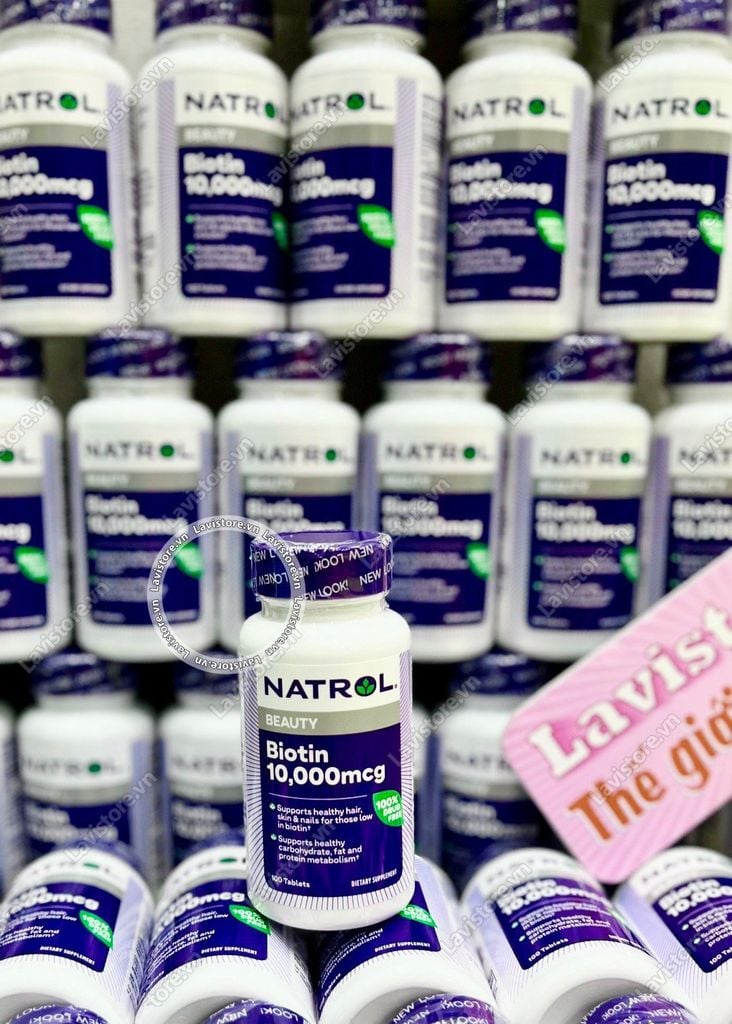 (07/2025)(MẪU MỚI) Viên uống Biotin Beauty 10.000mcg Natrol 100v