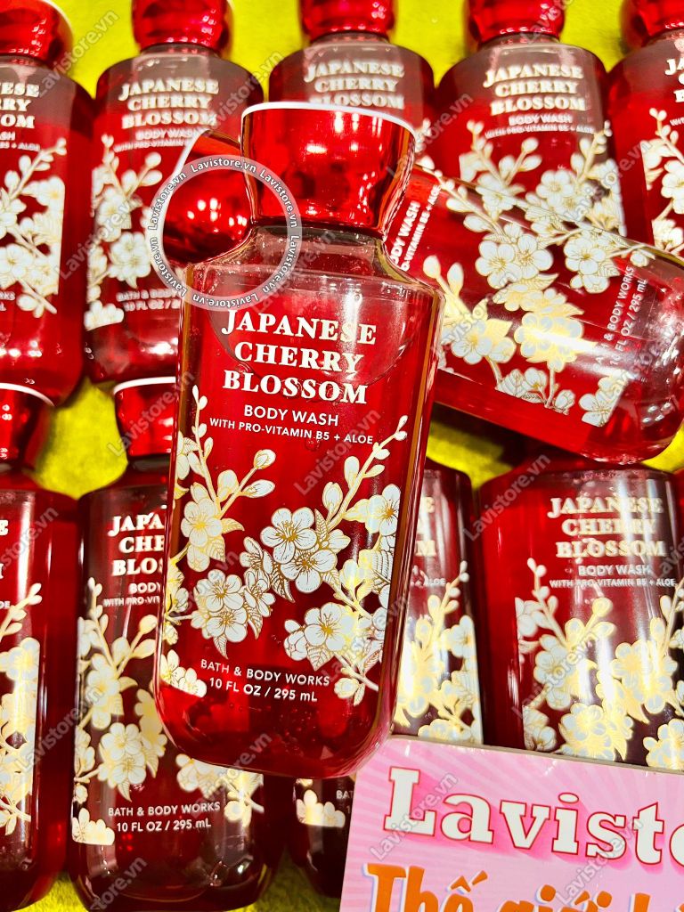 (08/2026) (NẮP ĐỎ) Sữa tắm B&BW Cherry Blossom Body wash 295ml