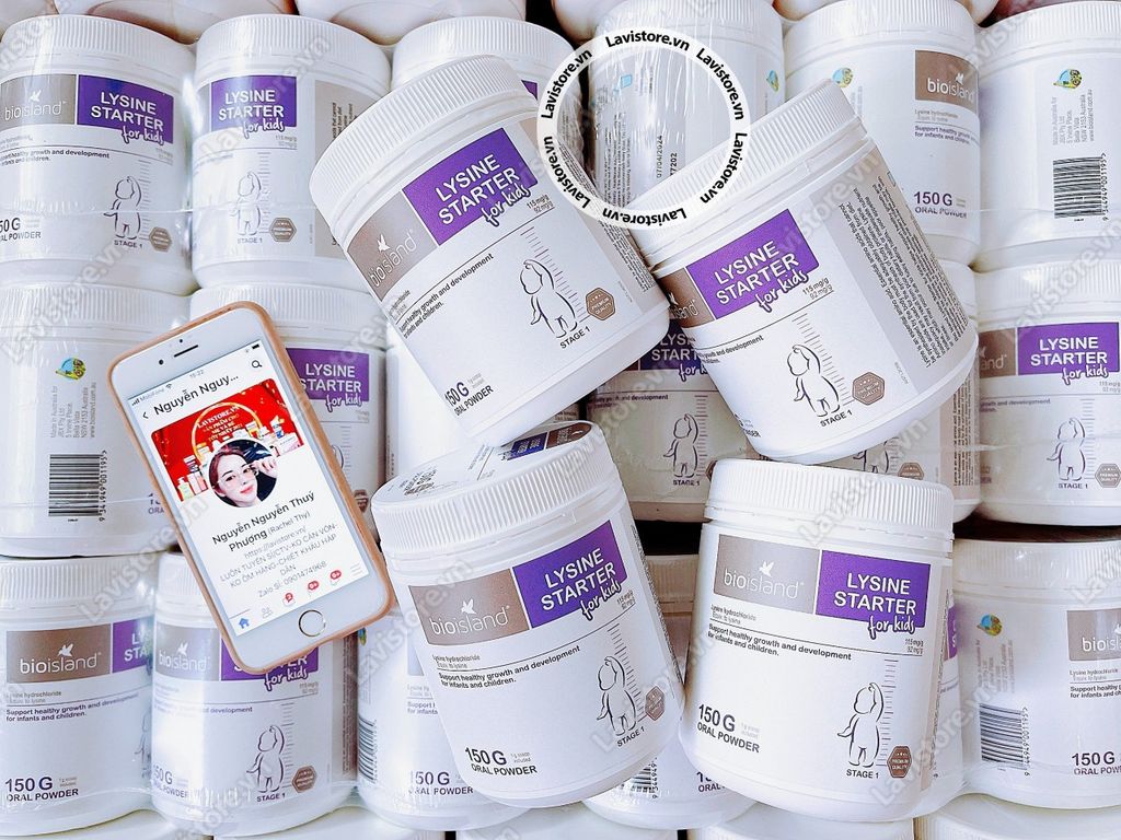 (02/2026) Lysine Bioisland dạng bột 150g