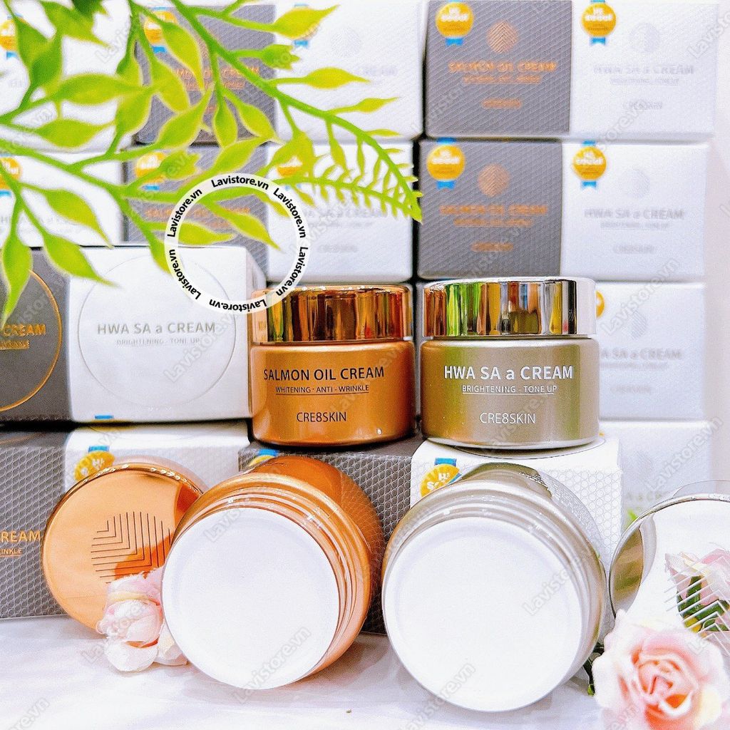 (02/26) Set kem dưỡng cá hồi Salmon Cre8Skin Mini ngày và đêm (2 hũ * 20gr)
