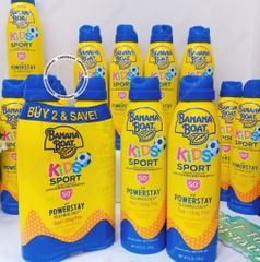 (02-04/2026) Xịt chống nắng cho bé BANANA BOAT Kids Sport SPF 50+