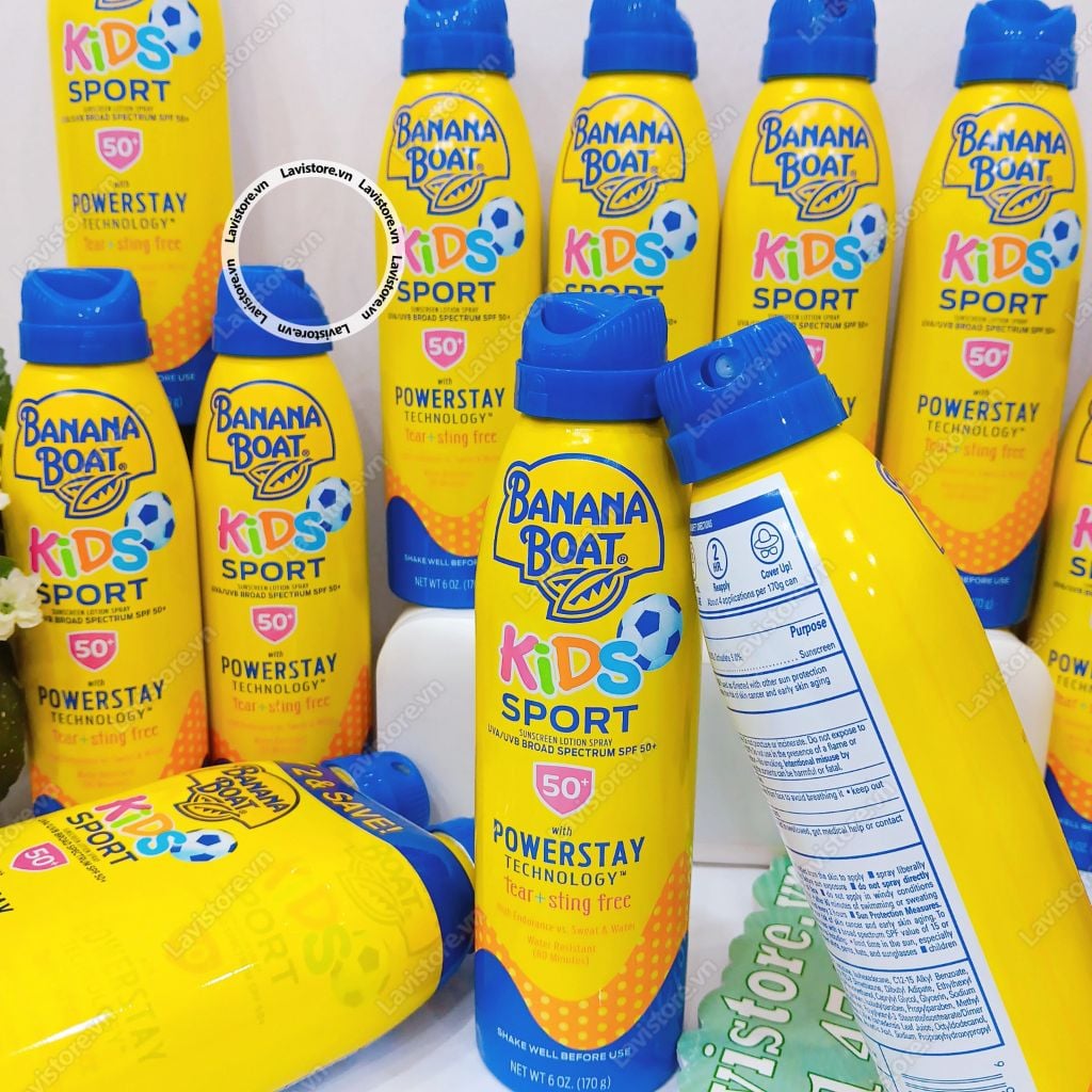 (02-04/2026) Xịt chống nắng cho bé BANANA BOAT Kids Sport SPF 50+