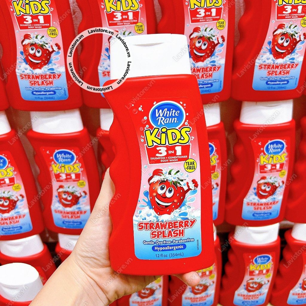 (11/2025) Sữa tắm gội White Rain Kids 3in1 354ml Mỹ - DƯA HẤU (Xanh lá)