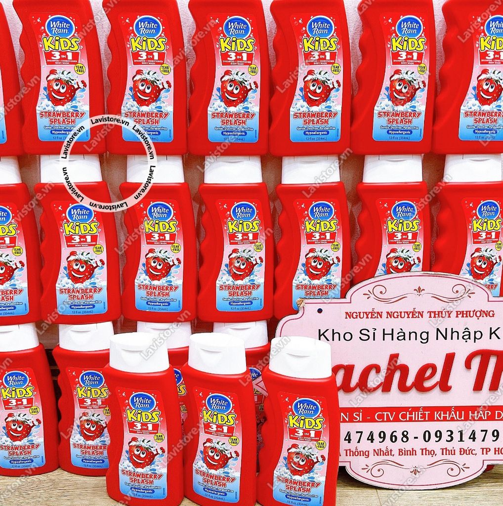 (11/2025) Sữa tắm gội White Rain Kids 3in1 354ml Mỹ - DƯA HẤU (Xanh lá)