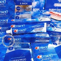 Set 5 Tuýp Kem đánh răng Crest 3D WHITE ADVANCED WHITENING 147g