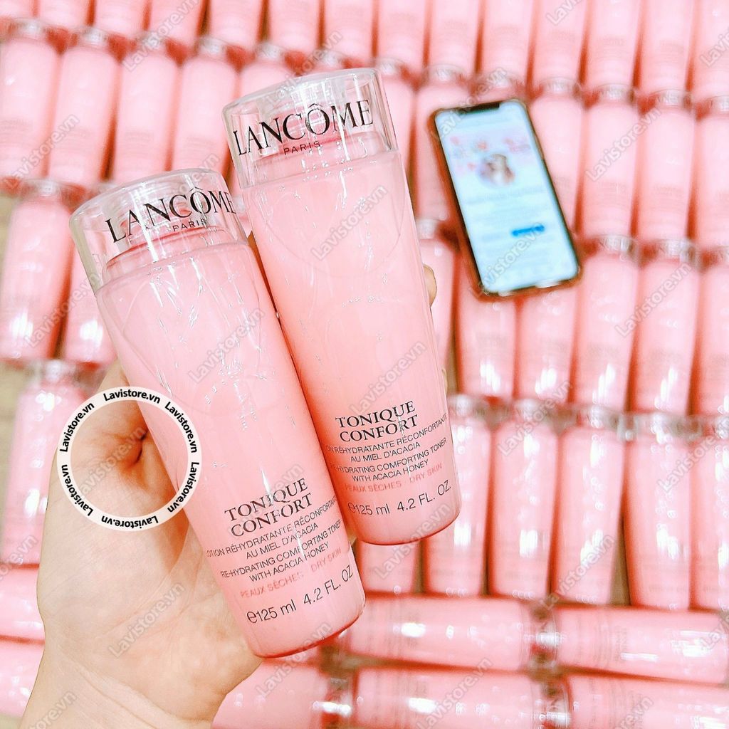 (07/2028) Toner Lancome Tonique Confort 125ml - CHAI HỒNG