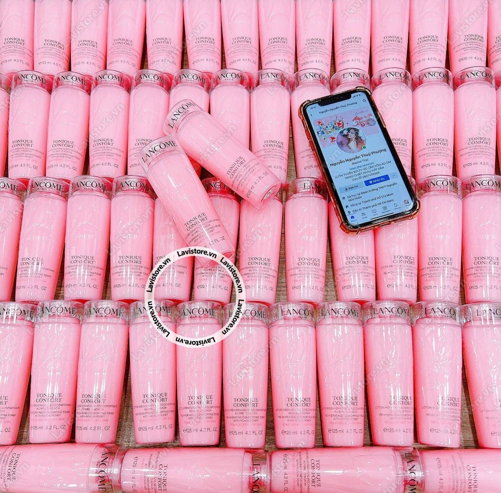 (07/2028) Toner Lancome Tonique Confort 125ml - CHAI HỒNG