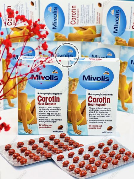 (10/2025) Viên uống chống nắng Mivolis Carotin 60 VIÊN